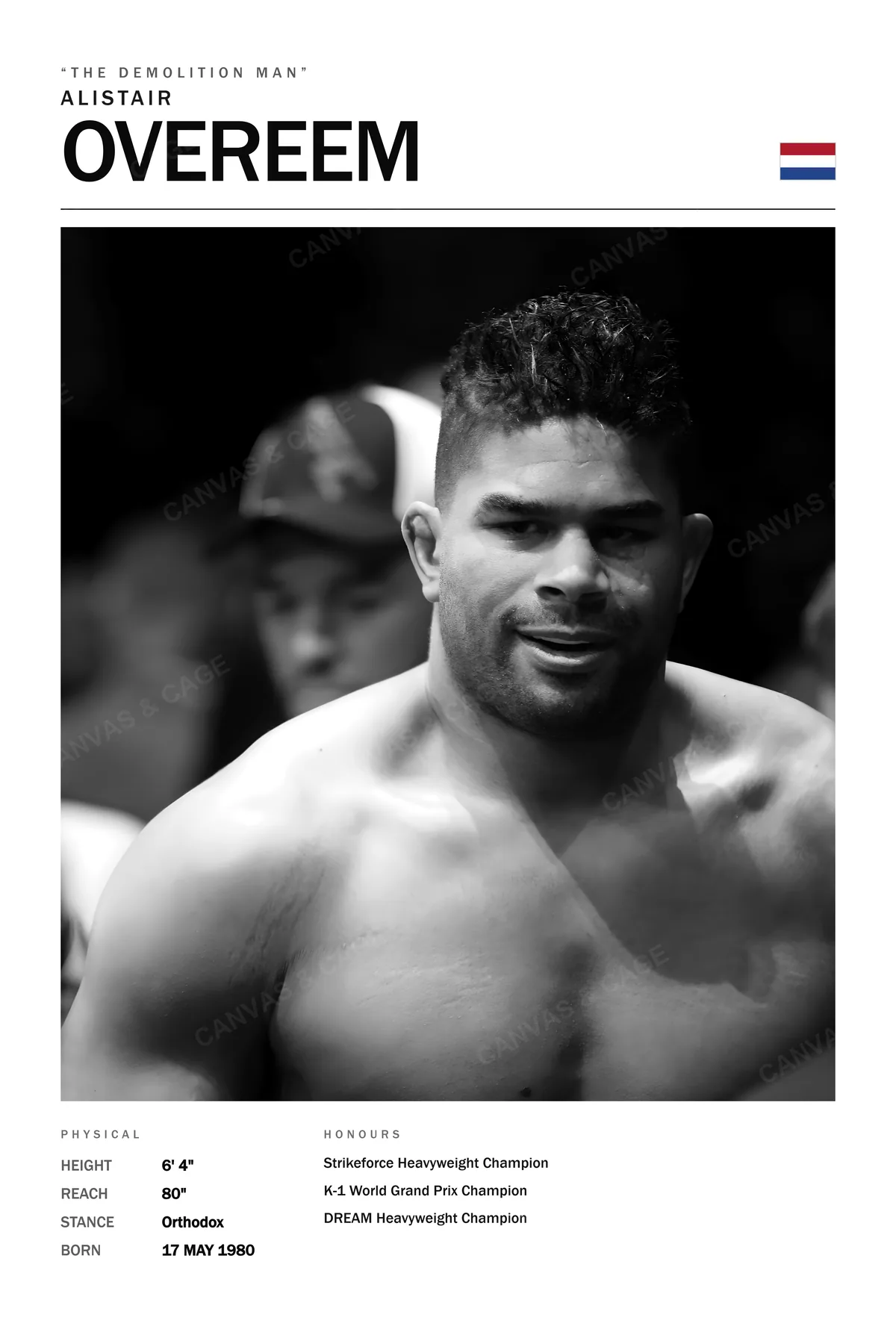 Alistair Overeem — That heavyweight frame, looking off past the camera