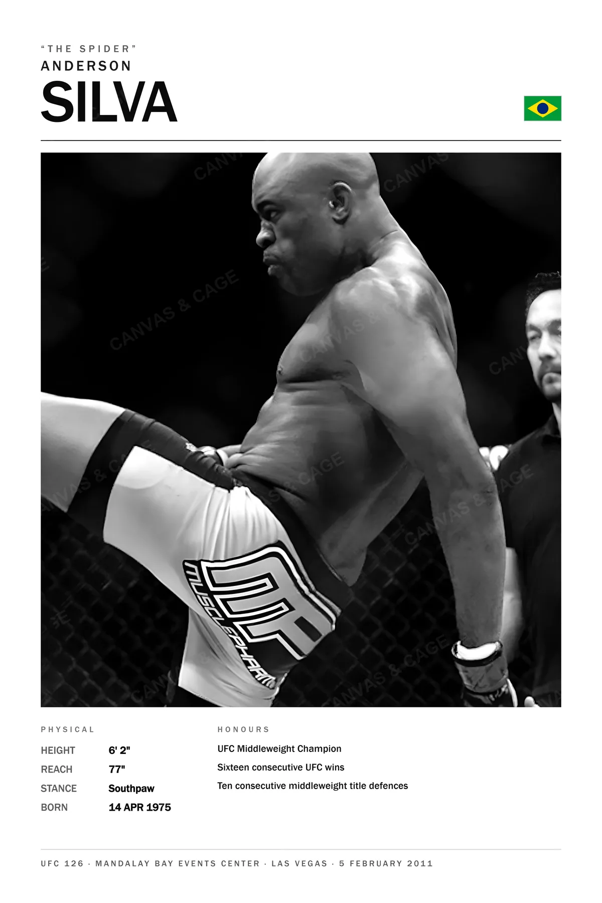 Anderson Silva — The front kick on its way up, UFC 126