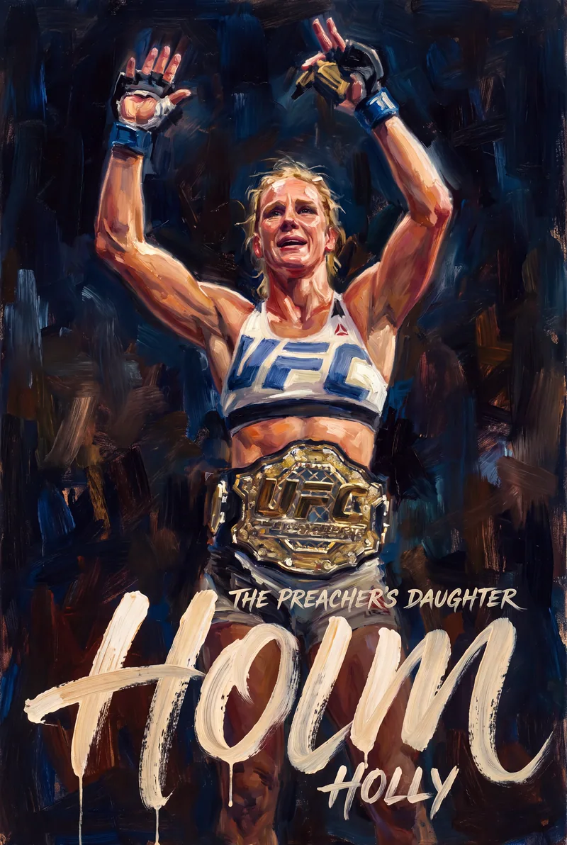 Holly Holm — Arms up, belt buckled on, the emotion breaking through