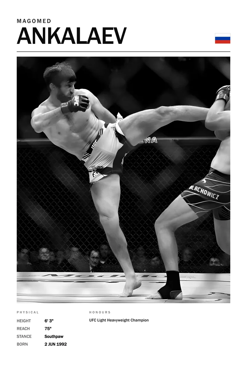 Magomed Ankalaev — The high kick coming upstairs on Blachowicz