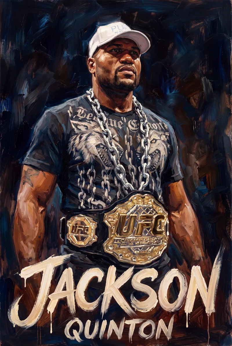 Quinton Jackson — The cap, the chains and the belt at his waist