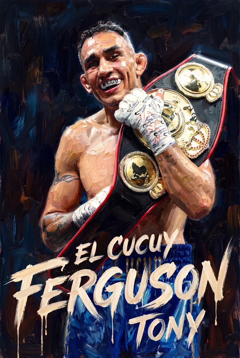 Tony Ferguson — Blood down the chest, teeth bared, still grinning